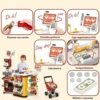 Juguete supermercado con carrito, caja registradora y accesorios para ninos y ninas