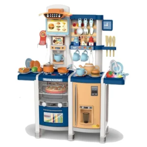juego-de-roles-juguete-cocina-interactiva-azul-ninas Cocina interactiva con agua, vapor, luz, y sonido de 65 piezas azul