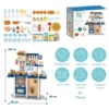 Cocina interactiva con agua, vapor, luz, y sonido de 65 piezas azul