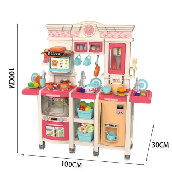 Medidas de juguete cocina grande interactiva para niños y niñas